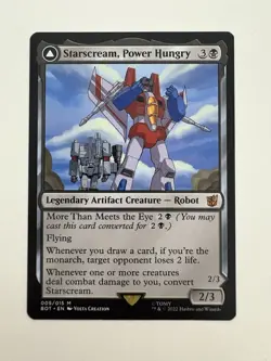Starscream Power Hungry / Seeker Leader MTG Magic the Gathering Card NM Mint BOT - Image 1
