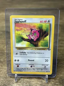 Jigglypuff 54/64 Pokemon Card Vintage Jungle Unlimited LP-NM - Image 1