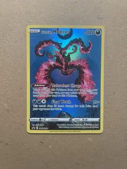 Galarian Moltres SWSH284 Holo Black Star Crown Zenith Promo Pokemon Card NM - Image 1