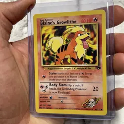 Pokemon Card - Gym Heroes 62/132 - BLAINE'S GROWLITHE (common) - NM Pokemon TCG - Image 2