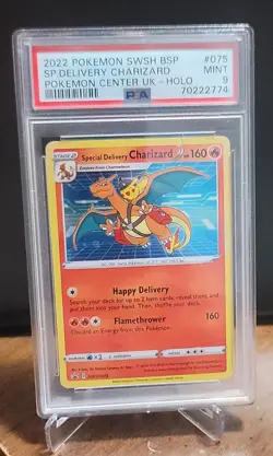 PSA 9 MINT Special Delivery Charizard Promo Holo Pokemon Card SWSH075 - Image 1
