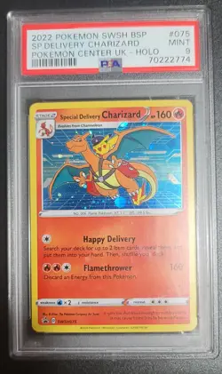 PSA 9 MINT Special Delivery Charizard Promo Holo Pokemon Card SWSH075 - Image 2