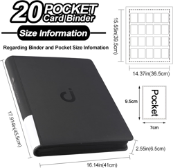 Premium 2000 Pocket Card Binder - 20 Pocket Trading Card Binder with Sleeves Fit - Image 2