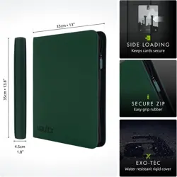 12 XL Pocket Trading Card Zip Binder - 624 Cards, Premium Exo-Tec Album Material - Image 3