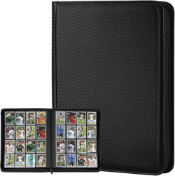 Trading Card Binder 16 Pocket, PU Cover Card Binder for 1000+ Cards, Premium Tr - Image 1