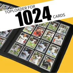 Trading Card Binder 16 Pocket, PU Cover Card Binder for 1000+ Cards, Premium Tr - Image 5