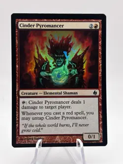 Cinder Pyromancer 9/34 Foil Premium Deck Series: Fire and Lightning MTG LP - Image 1