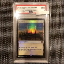 2016 MTG Karakas PSA9 Foil Eternal Masters Legendary Land English - Image 1