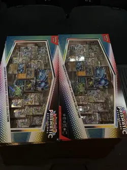 2 Pokemon Prismatic Evolutions Lucario&Tyranitar EX Premium Collection Free Ship - Image 1