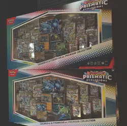 2 Pokemon Prismatic Evolutions Lucario&Tyranitar EX Premium Collection Free Ship - Image 2
