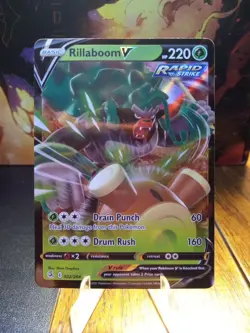 2021 Pokemon Fusion Strike Rillaboom V #022 - Image 1