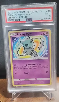 PSA 9 Shining Mew #40/73 Holo 2017 Pokemon Sun & Moon SM Shining Legends - Image 1