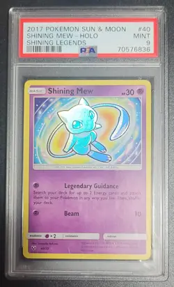 PSA 9 Shining Mew #40/73 Holo 2017 Pokemon Sun & Moon SM Shining Legends - Image 3
