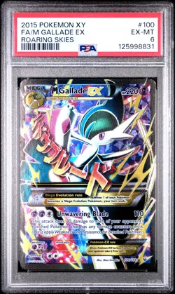 2015 POKEMON XY ROARING SKIES 100 FULL ART/M GALLADE EX PSA 6 - Image 1