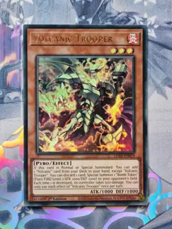 LD10-EN019 Volcanic Trooper Ultra Rare 1st Edition Near Mint YuGiOh TCG - Image 1