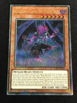 Yugioh Blackwing Simoon The Poison Wind RA01-EN012 1ST Quarter (NM) - Image 1