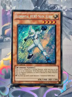 LCGX-EN028 Elemental HERO Neos Alius Secret Rare 1st Edition NM YuGiOh TCG - Image 1