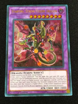 Yugioh Starving Venom Fusion Dragon LEDD-ENC25 1ST Ultra (NM) - Image 1