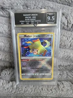 Pokemon TCG Radiant Jirachi Silver Tempest Holo Card 120/195 9.5 Mint+ Graded - Image 1