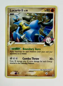 Lucario GL 8/111 Holo Rare Rising Rivals Pokemon Card * Light Play - Image 1
