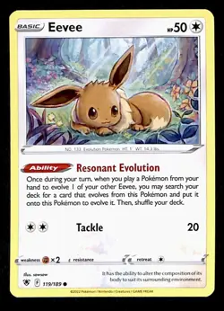Eevee Astral Radiance 119/189, NM Pokemon Card - Image 1