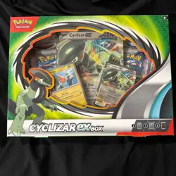 New Unopened Pokemon TCG Cyclizar EX Box 4 Packs - Includes Jumbo Card - Image 1