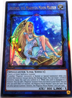 Artemis the Magistus Moon Maiden RA01-EN049 Ultimate Rare 1st Editio YuGiOh Card - Image 1