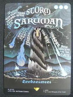 Storm of Saruman Borderless Foil - LTR - Mtg Card #3I4 - Image 1