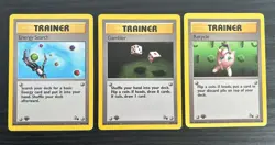 Pokemon TCG | Lot of 3 Common Trainer Cards | Fossil 1st Edition | LP-NM - Image 1