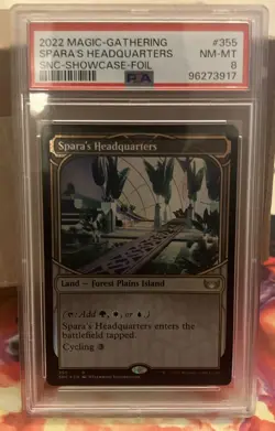 Spara's Headquarters Showcase Foil Streets of New Capenna PSA 8 - Image 1