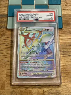 GRADED PSA 10 2022 Pokemon SWSH FA/Arceus VStar Brilliant Stars-Secret #176 - Image 1
