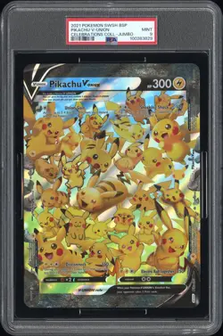 2021 POKEMON CELEBRATIONS COLLECTION JUMBO PROMO PIKACHU V-UNION PSA 9 - Image 1