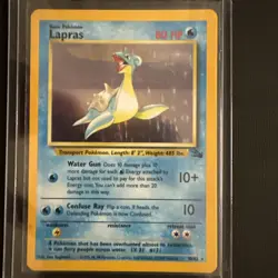 Lapras 10/62 Holo Rare Fossil Unlimited 1999 Pokemon - Image 1