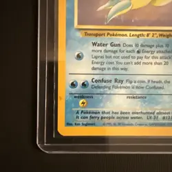 Lapras 10/62 Holo Rare Fossil Unlimited 1999 Pokemon - Image 5