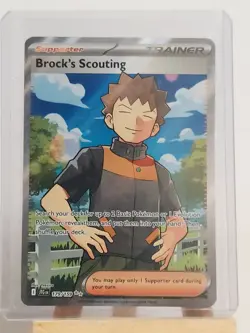 Pokemon TCG Ultra Rare Trainer Brock's Scouting #179/159 Journey Together - Image 1