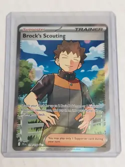 Pokemon TCG Ultra Rare Trainer Brock's Scouting #179/159 Journey Together - Image 2