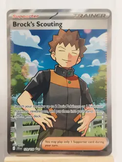 Pokemon TCG Ultra Rare Trainer Brock's Scouting #179/159 Journey Together - Image 3