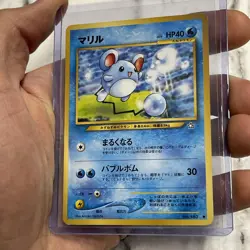 Pokemon Marill No. 183 Japanese Pokemon Neo Genesis Vintage Vtg LP/NM Common - Image 2