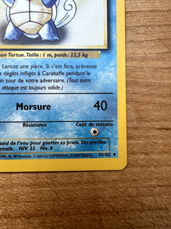 Carabaffe (Wartortle) 42/102 Pokemon TCG FRENCH 1st Edition Base Set - NM - Image 5