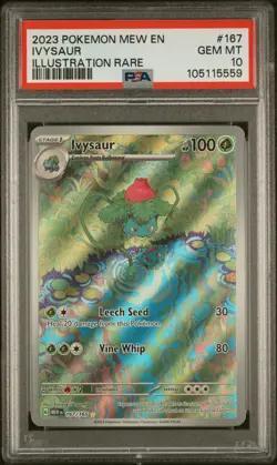 2023 POKEMON MEW EN-151 ILLUSTRATION RARE #167 IVYSAUR PSA 10 - Image 1