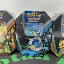 Pokemon Eevee Evolutions Tin Bundle Flareon V Vaporeon V Jolteon V Sealed 820650809057 - Image 3