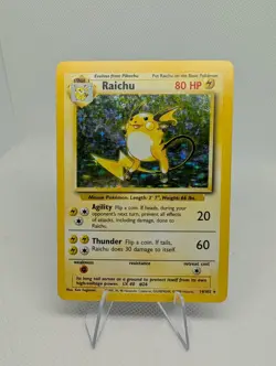 Raichu Holo 14/102 Base Set Pokemon Card 1999 WoTC Tcg MP - Image 1