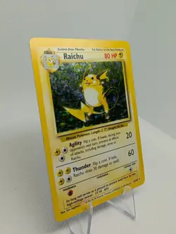 Raichu Holo 14/102 Base Set Pokemon Card 1999 WoTC Tcg MP - Image 2