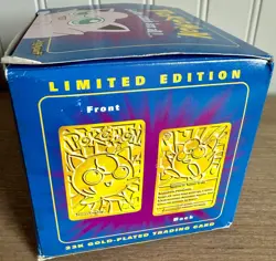 Vtg. Pokemon 1999 Burger King Jigglypuff SEALED 24K Gold Plated Trading Card - Image 5