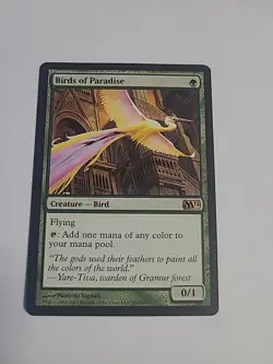 Magic: The Gathering Birds of Paradise Card M12 LP - Image 1
