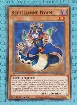 Reptilianne Nyami BODE-EN019 Common Yu-Gi-Oh Card 1st Edition New - Image 1
