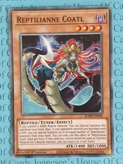 Reptilianne Coatl BODE-EN020 Common Yu-Gi-Oh Card 1st Edition New - Image 1