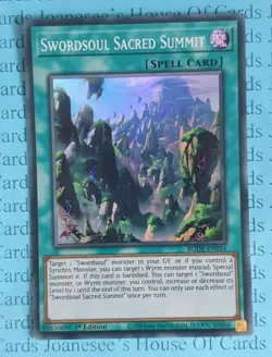 Swordsoul Sacred Summit BODE-EN054 Super Rare Yu-Gi-Oh Card 1st Edition New - Image 1