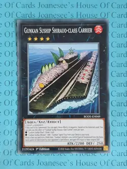 Gunkan Suship Shirauo-class Carrier BODE-EN049 Yu-Gi-Oh Card 1st Edition New - Image 1