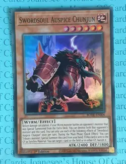 Swordsoul Auspice Chunjun BODE-EN006 Super Rare Yu-Gi-Oh Card 1st Edition New - Image 1